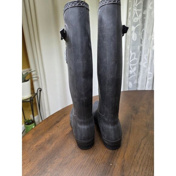 Kamik Jennifer Womens 7M Charcoal Grey Rubber Wellington Rain Winter Fall Boots - Picture 12 of 16